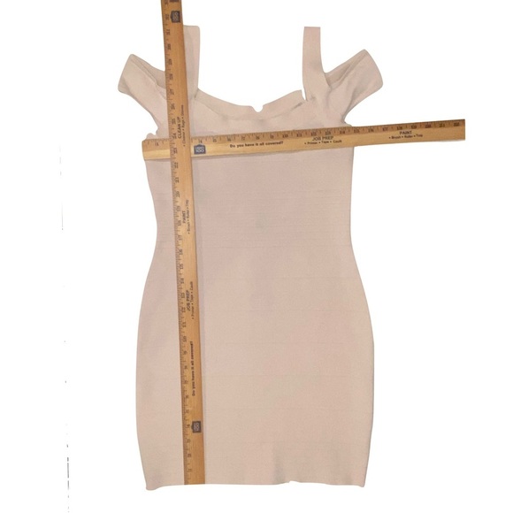 Guess Bandage Mini Body-con Cocktail Dress Nude Size Large - Picture 11 of 13